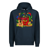 Navy Mexico Coffee Mug Premium Hoodie - FaDigitalArtStudio