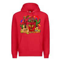 Red Mexico Coffee Mug Premium Hoodie - FaDigitalArtStudio