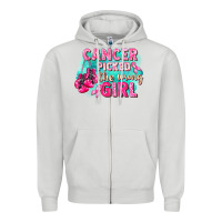 Dove Grey Cancer picked the wrong girl Breast Cancer Zipper Hoodie - FaDigitalArtStudio