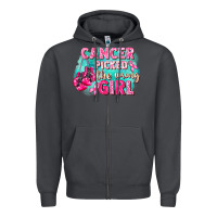 Smoke Cancer picked the wrong girl Breast Cancer Zipper Hoodie - FaDigitalArtStudio