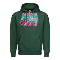 Sports Green Cancer picked the wrong girl Breast Cancer Zipper Hoodie - FaDigitalArtStudio