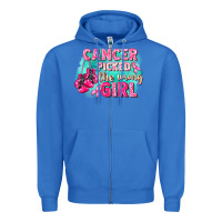 True Royal Cancer picked the wrong girl Breast Cancer Zipper Hoodie - FaDigitalArtStudio