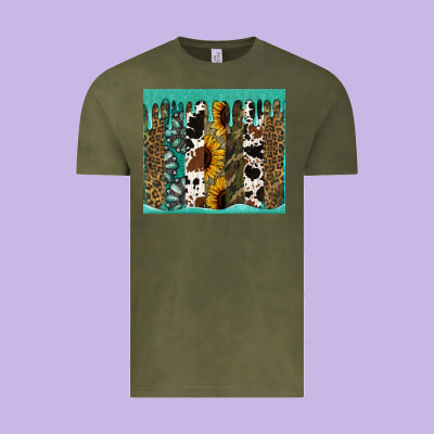 Western Brushstroke Tumbler Vintage Tee Designed By Jasminsmagicworld
