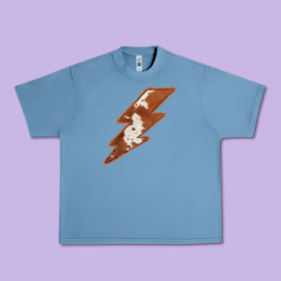Cowhide Patterned Lightning Urban Heavy Tee Designed By Bettercallsaul