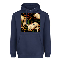 Navy african ethnic animal seamless pattern Heavyweight Hoodie - BundleAndBundleShop