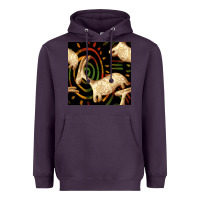 Plum african ethnic animal seamless pattern Heavyweight Hoodie - BundleAndBundleShop
