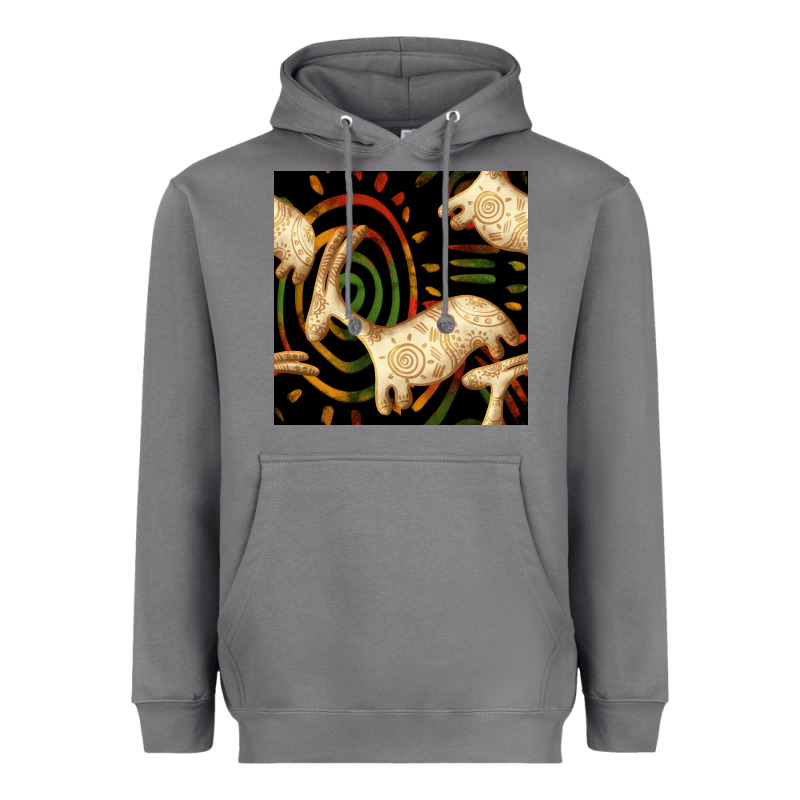 African Ethnic Animal Seamless Pattern Heavyweight Hoodie by BundleAndBundleShop | Teevron