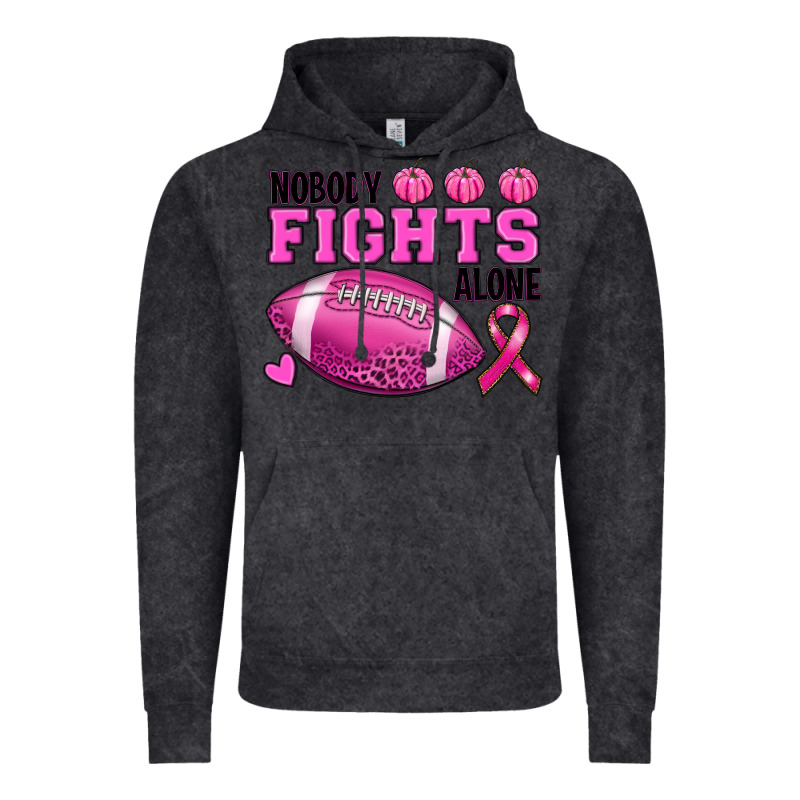 Nobody Fights Alone Breast Cancer Vintage Hoodie by RanaPortraitStore | Teevron
