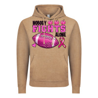 Vintage Coffee Nobody Fights Alone Breast Cancer Vintage Hoodie - RanaPortraitStore