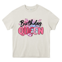 Cream birthday queen Heavy Core Tee - MaliasSmallBusiness
