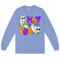 Colony Blue Hey Boo with Ghost Cats Long Sleeve Tee - texasbilliewilder