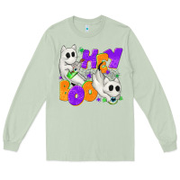 Matcha Hey Boo with Ghost Cats Long Sleeve Tee - texasbilliewilder