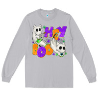 Moon Dust Hey Boo with Ghost Cats Long Sleeve Tee - texasbilliewilder