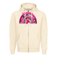 Sandshell Breast Cancer rainbow Zipper Hoodie - FaDigitalArtStudio