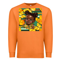 Carrot juneteenth afro girl seamless pattern Premium Sweatshirt - BundleAndBundleShop