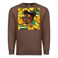 Chestnut juneteenth afro girl seamless pattern Premium Sweatshirt - BundleAndBundleShop