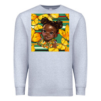 Heather Grey juneteenth afro girl seamless pattern Premium Sweatshirt - BundleAndBundleShop