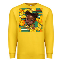 Lemon juneteenth afro girl seamless pattern Premium Sweatshirt - BundleAndBundleShop