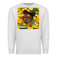 Oatmeal Heather juneteenth afro girl seamless pattern Premium Sweatshirt - BundleAndBundleShop
