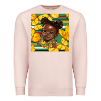 Pale Pink juneteenth afro girl seamless pattern Premium Sweatshirt - BundleAndBundleShop