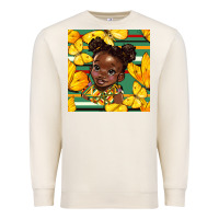 Sandshell juneteenth afro girl seamless pattern Premium Sweatshirt - BundleAndBundleShop
