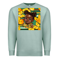 Seafoam juneteenth afro girl seamless pattern Premium Sweatshirt - BundleAndBundleShop