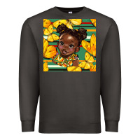 Smoke juneteenth afro girl seamless pattern Premium Sweatshirt - BundleAndBundleShop