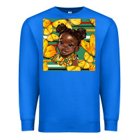 True Royal juneteenth afro girl seamless pattern Premium Sweatshirt - BundleAndBundleShop