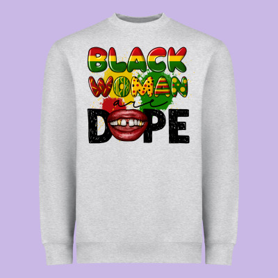 Black Woman Are Dope Heavyweight Sweatshirt Designed By Cowgirlartshop