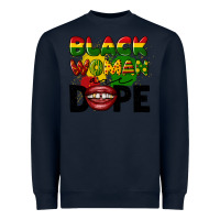 Navy black woman are dope Heavyweight Sweatshirt - CowGirlArtShop