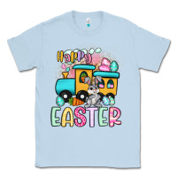 Dusty Blue happy easter train Classic Tee - Artiststas