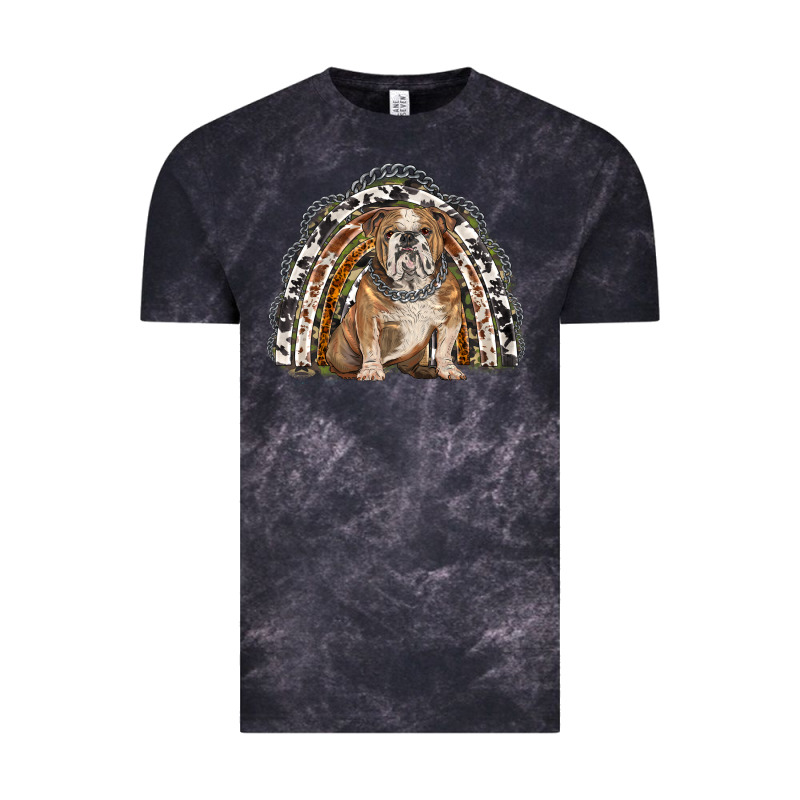 English Bulldog Rainbow Vintage Tee by BarkalooDesign | Teevron