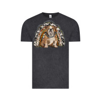 Vintage Black english bulldog rainbow Vintage Tee - BarkalooDesign