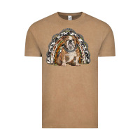Vintage Coffee english bulldog rainbow Vintage Tee - BarkalooDesign