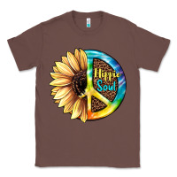 Chestnut Hippie Soul with Sunflower and Leopard Background Classic Tee - JahusDesignShop
