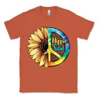 Copper Hippie Soul with Sunflower and Leopard Background Classic Tee - JahusDesignShop