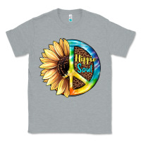 Heather Grey Hippie Soul with Sunflower and Leopard Background Classic Tee - JahusDesignShop