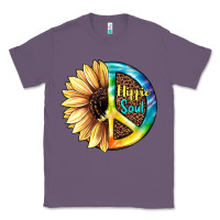 Lavender Hippie Soul with Sunflower and Leopard Background Classic Tee - JahusDesignShop