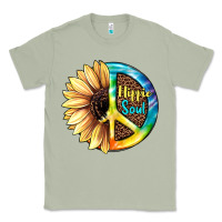 Matcha Hippie Soul with Sunflower and Leopard Background Classic Tee - JahusDesignShop