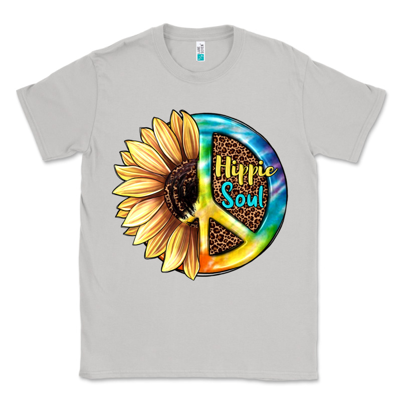 Hippie Soul With Sunflower And Leopard Background Classic Tee by JahusDesignShop | Teevron