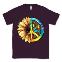 Plum Hippie Soul with Sunflower and Leopard Background Classic Tee - JahusDesignShop