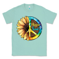 Seafoam Hippie Soul with Sunflower and Leopard Background Classic Tee - JahusDesignShop