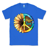 True Royal Hippie Soul with Sunflower and Leopard Background Classic Tee - JahusDesignShop
