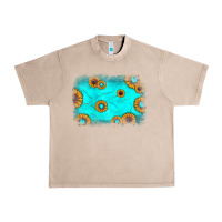 French Oak turquoise gemstone sunflower background Urban Heavy Tee - JahusDesignShop