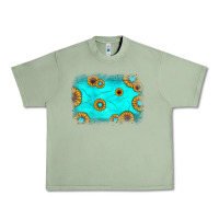 Oil Green turquoise gemstone sunflower background Urban Heavy Tee - JahusDesignShop