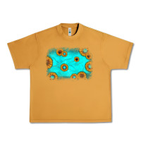 Peanut Butter turquoise gemstone sunflower background Urban Heavy Tee - JahusDesignShop