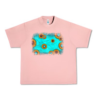 Salmon turquoise gemstone sunflower background Urban Heavy Tee - JahusDesignShop