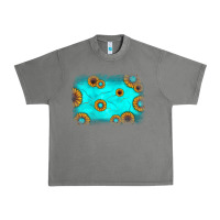 Tornado turquoise gemstone sunflower background Urban Heavy Tee - JahusDesignShop