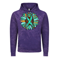 Cloud Purple Ovarian Liver Cancer Awareness Sunflower Vintage Hoodie - RanaPortraitStore