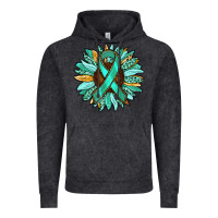 Vintage Black Ovarian Liver Cancer Awareness Sunflower Vintage Hoodie - RanaPortraitStore